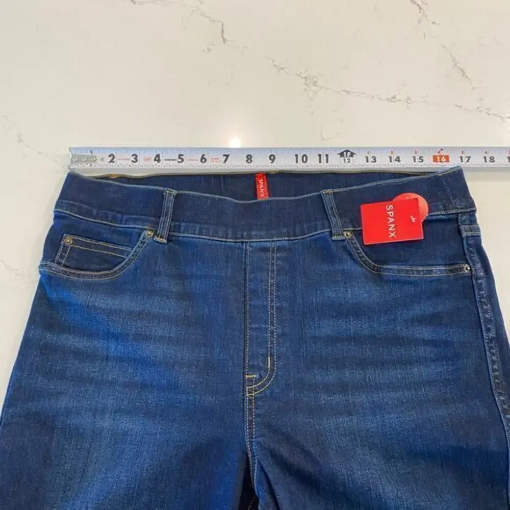 NWT Spanx Ankle Skinny Midnight Shade Dark Blue Pull On Jeans‎ Size 1X